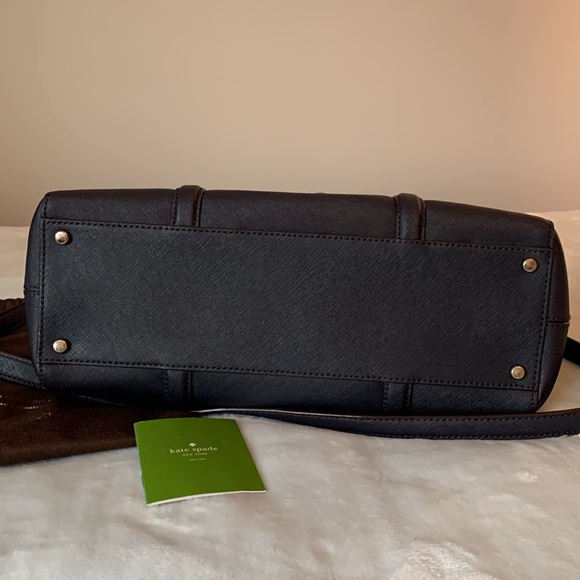 Beautiful Navy Blue Kate Spade ♠️ Crosshatch Satchel - Picture 8 of 10